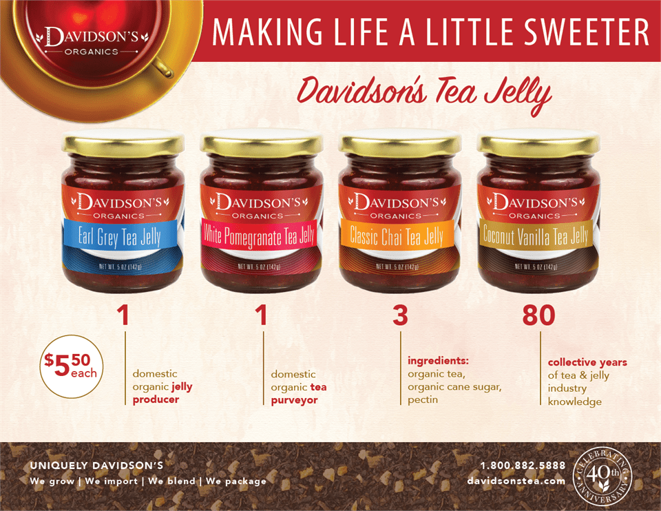 Tea Jelly Specialtea Items Organic Davidson's Organics